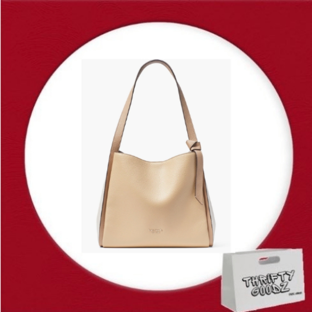 Kate Spade Knott Colorblocked Large Shoulder Bag in Warm Stone